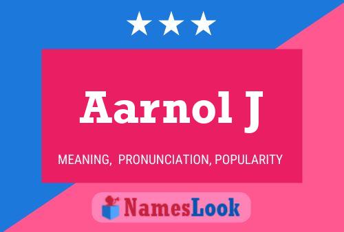 ملصق اسم Aarnol J