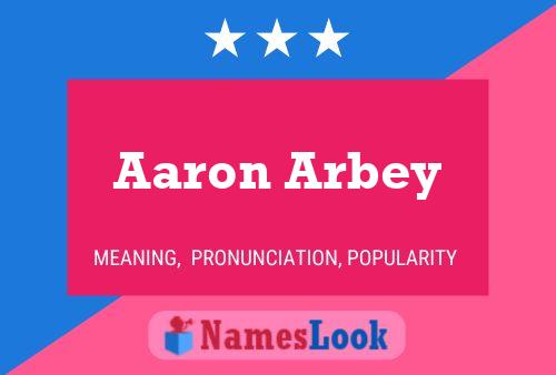 ملصق اسم Aaron Arbey