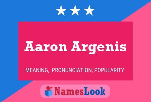 ملصق اسم Aaron Argenis