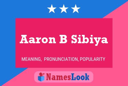 ملصق اسم Aaron B Sibiya