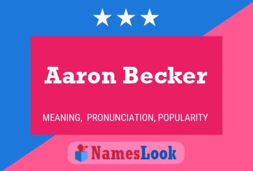 ملصق اسم Aaron Becker