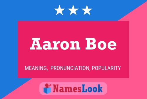 ملصق اسم Aaron Boe