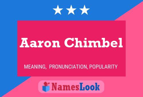 ملصق اسم Aaron Chimbel