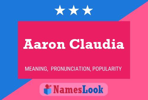 ملصق اسم Aaron Claudia