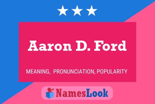 ملصق اسم Aaron D. Ford