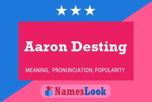 ملصق اسم Aaron Desting