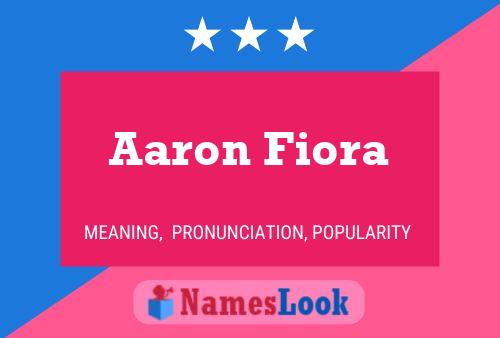 ملصق اسم Aaron Fiora