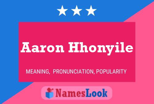 ملصق اسم Aaron Hhonyile