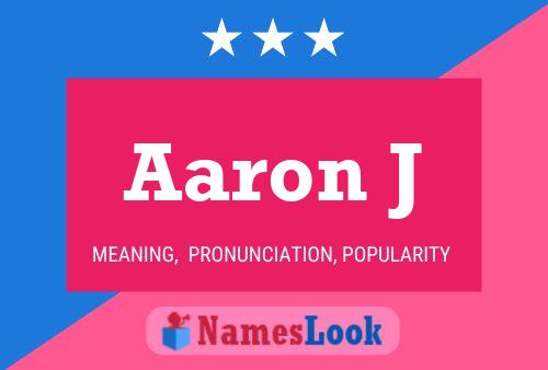 ملصق اسم Aaron J