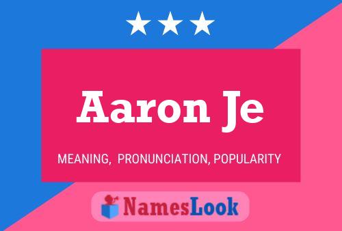 ملصق اسم Aaron Je