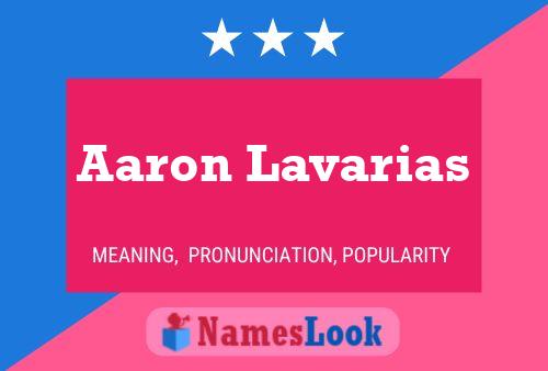 ملصق اسم Aaron Lavarias