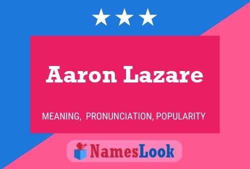 ملصق اسم Aaron Lazare