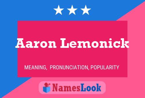 ملصق اسم Aaron Lemonick