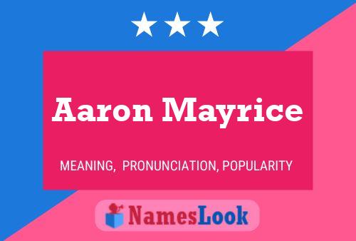 ملصق اسم Aaron Mayrice