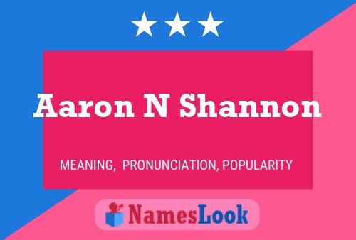 ملصق اسم Aaron N Shannon