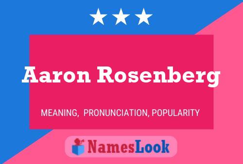 ملصق اسم Aaron Rosenberg