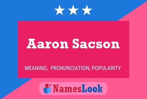 ملصق اسم Aaron Sacson