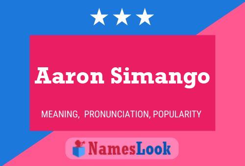 ملصق اسم Aaron Simango