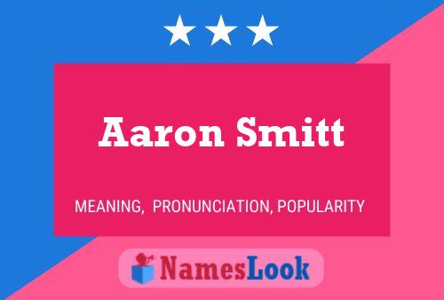 ملصق اسم Aaron Smitt