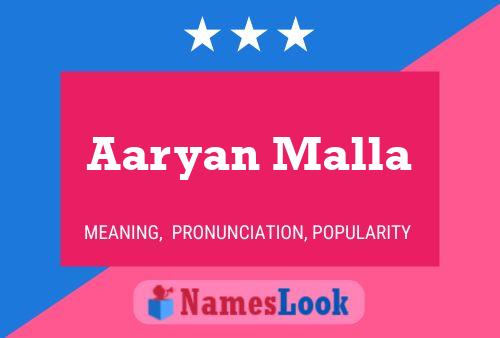 ملصق اسم Aaryan Malla