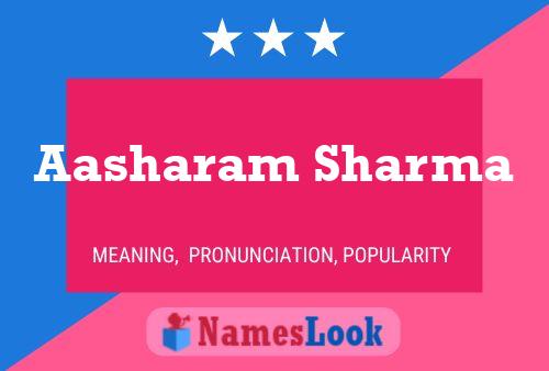 ملصق اسم Aasharam Sharma