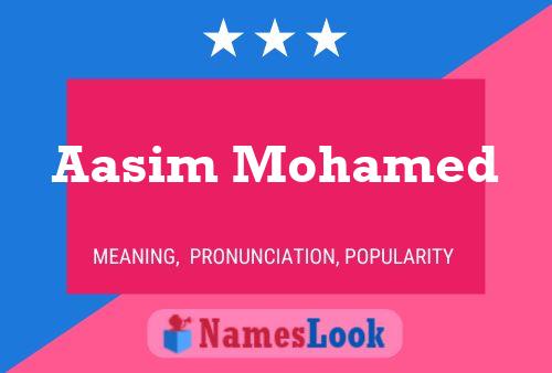 ملصق اسم Aasim Mohamed