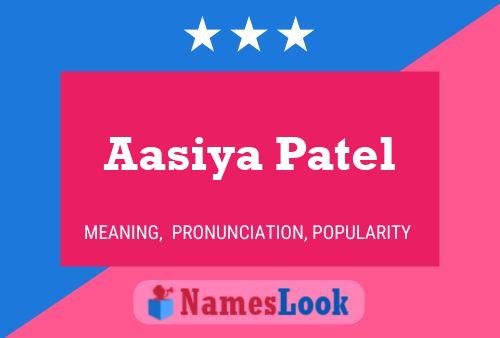 ملصق اسم Aasiya Patel