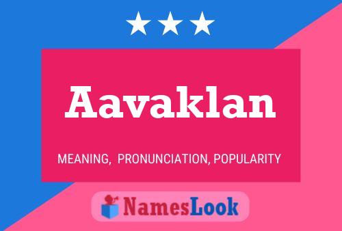 ملصق اسم Aavaklan