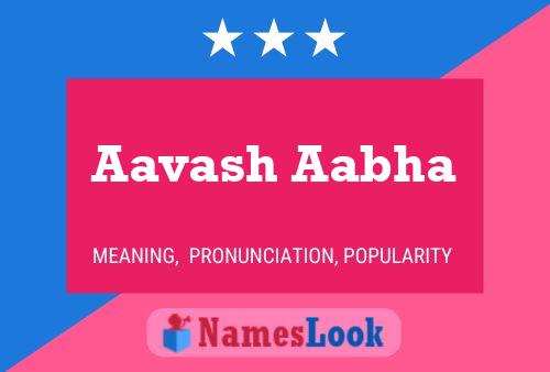 ملصق اسم Aavash Aabha