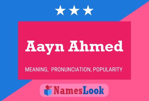 ملصق اسم Aayn Ahmed