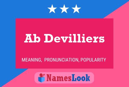 ملصق اسم Ab Devilliers