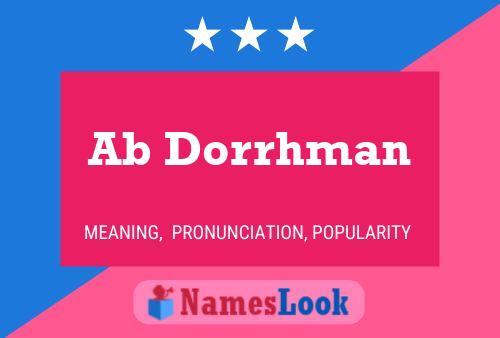 ملصق اسم Ab Dorrhman