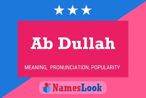 ملصق اسم Ab Dullah