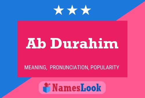 ملصق اسم Ab Durahim