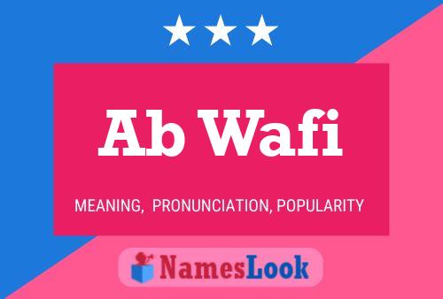 ملصق اسم Ab Wafi