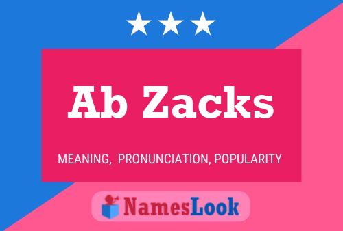 ملصق اسم Ab Zacks