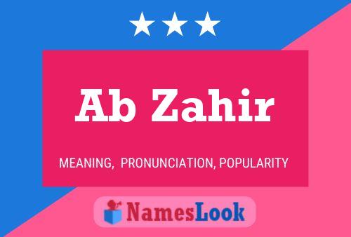 ملصق اسم Ab Zahir