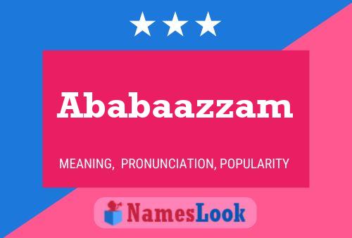 ملصق اسم Ababaazzam