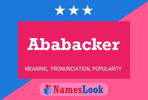 ملصق اسم Ababacker