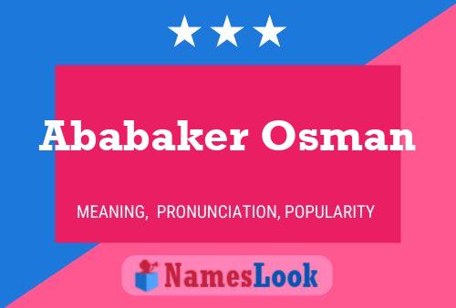 ملصق اسم Ababaker Osman