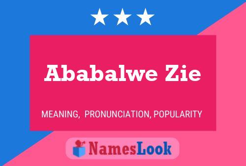 ملصق اسم Ababalwe Zie