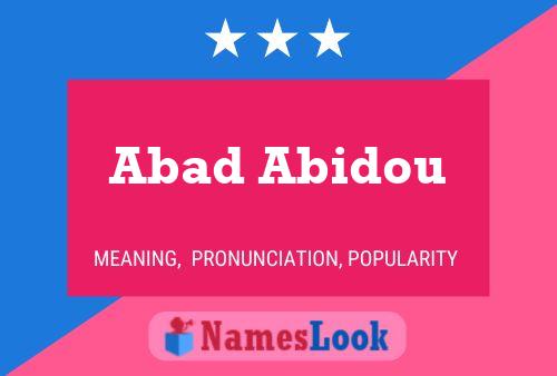 ملصق اسم Abad Abidou