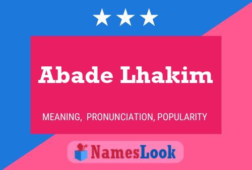 ملصق اسم Abade Lhakim