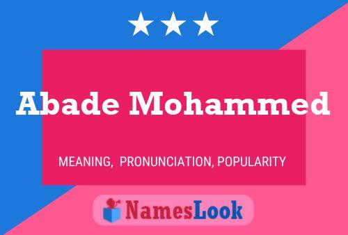 ملصق اسم Abade Mohammed