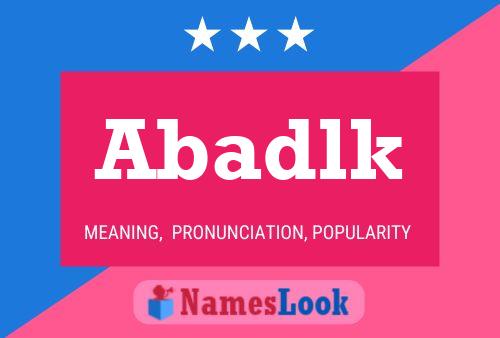 ملصق اسم Abadlk