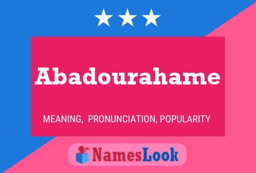 ملصق اسم Abadourahame