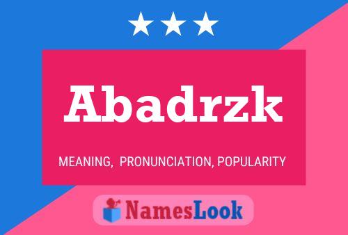 ملصق اسم Abadrzk