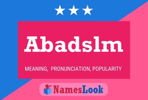 ملصق اسم Abadslm