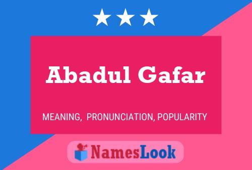 ملصق اسم Abadul Gafar