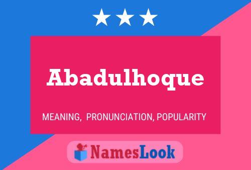 ملصق اسم Abadulhoque